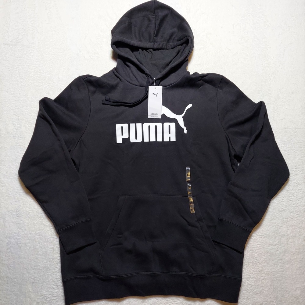 Puma Hoodie Men's XL Black Brand New ESS No. 1 Logo Pullover 687981 01